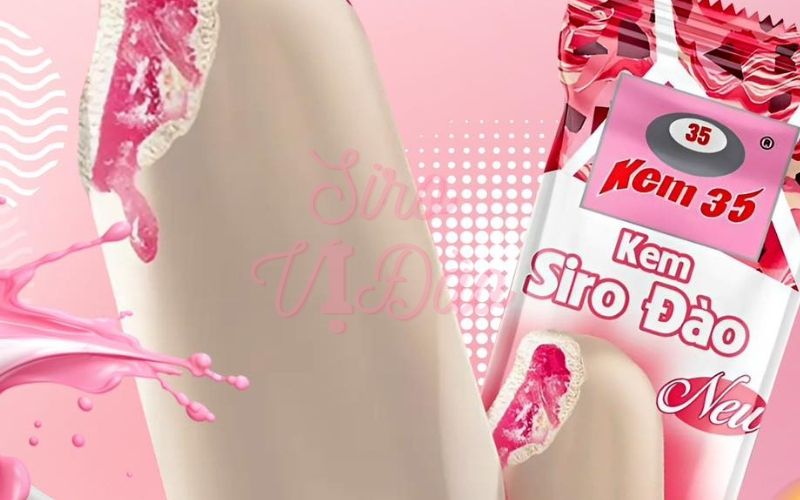 Trải nghiệm hương vị tươi mát của kem Siro Đào từ kem 35