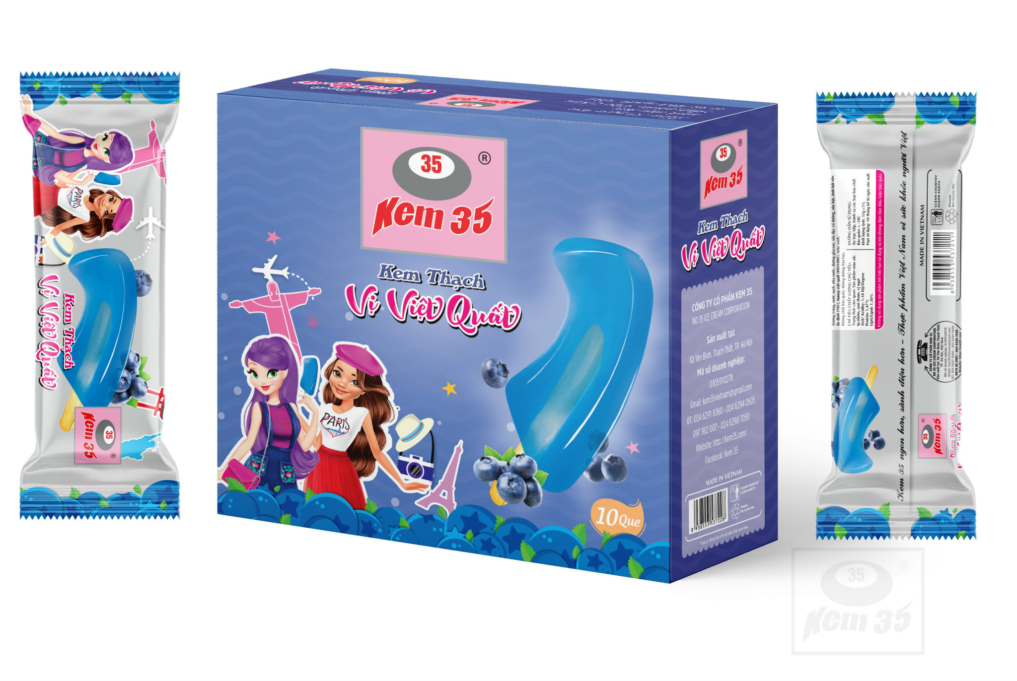 Trải nghiệm hương vị kem thạch tuyệt vời của thương hiệu Kem 35