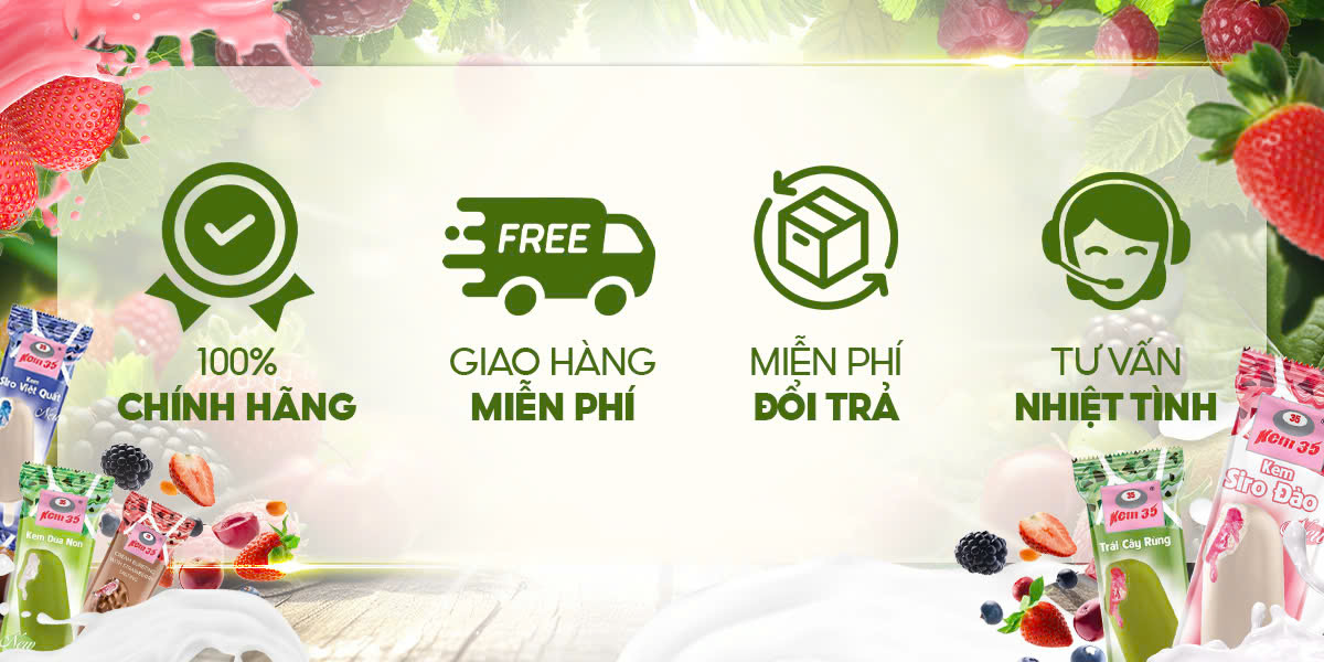 KEM 35 MỞ DỊCH VỤ ĐẶT KEM GIAO NGAY TÍCH TẮC