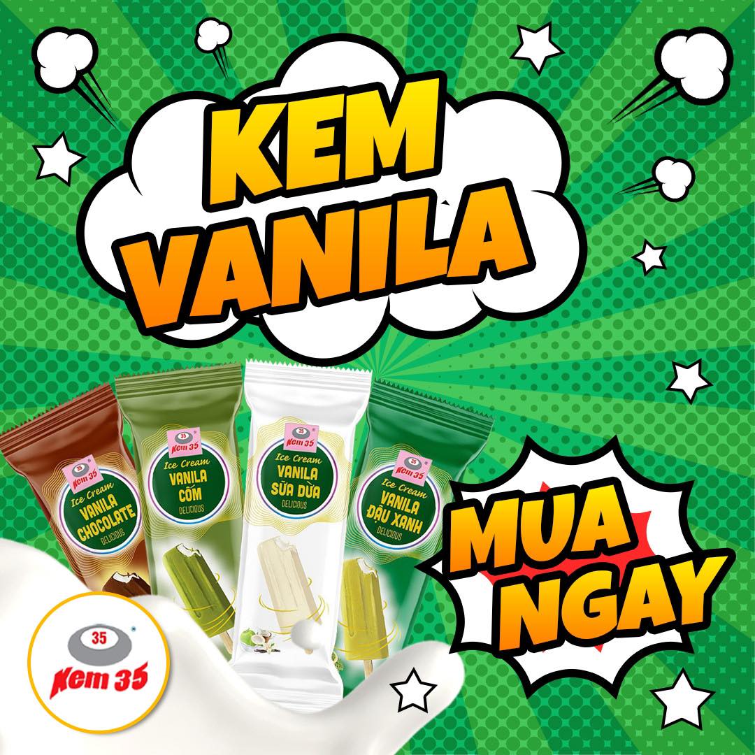 KEM 35 VANILA – MÓN KEM ƯA THÍCH CỦA NHỮNG TÍN ĐỒ HẢO NGỌT